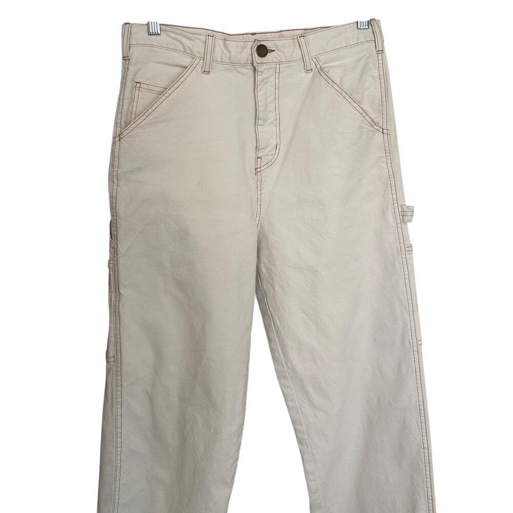The Great. Women's 'The Carpenter Pant' Cargo, Straight, Natural White, Size 28 - Picture 5 of 12